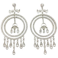 Versace Crystal Embellished Chandelier Earrings with the 'Medusa's Head'