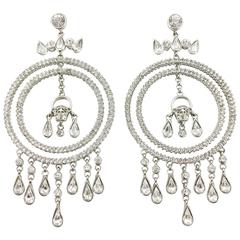 Versace Crystal Embellished Chandelier Earrings with the 'Medusa's Head'