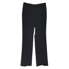 LOUIS VUITTON Black Wool Pant Trouser Pockets Zip Button Sz 36