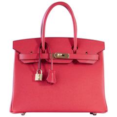 Hermes Birkin 30 Bag Rouge Tomate Epsom Gold Hardware