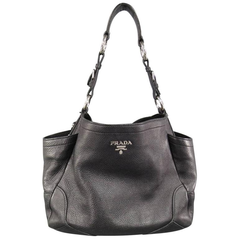 prada pebbled shoulder bag