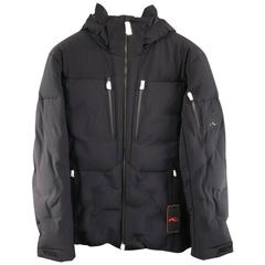 Veste de ski HUBLOT by KJUS L Black Quilted Down Nylon Limited Edition pour hommes