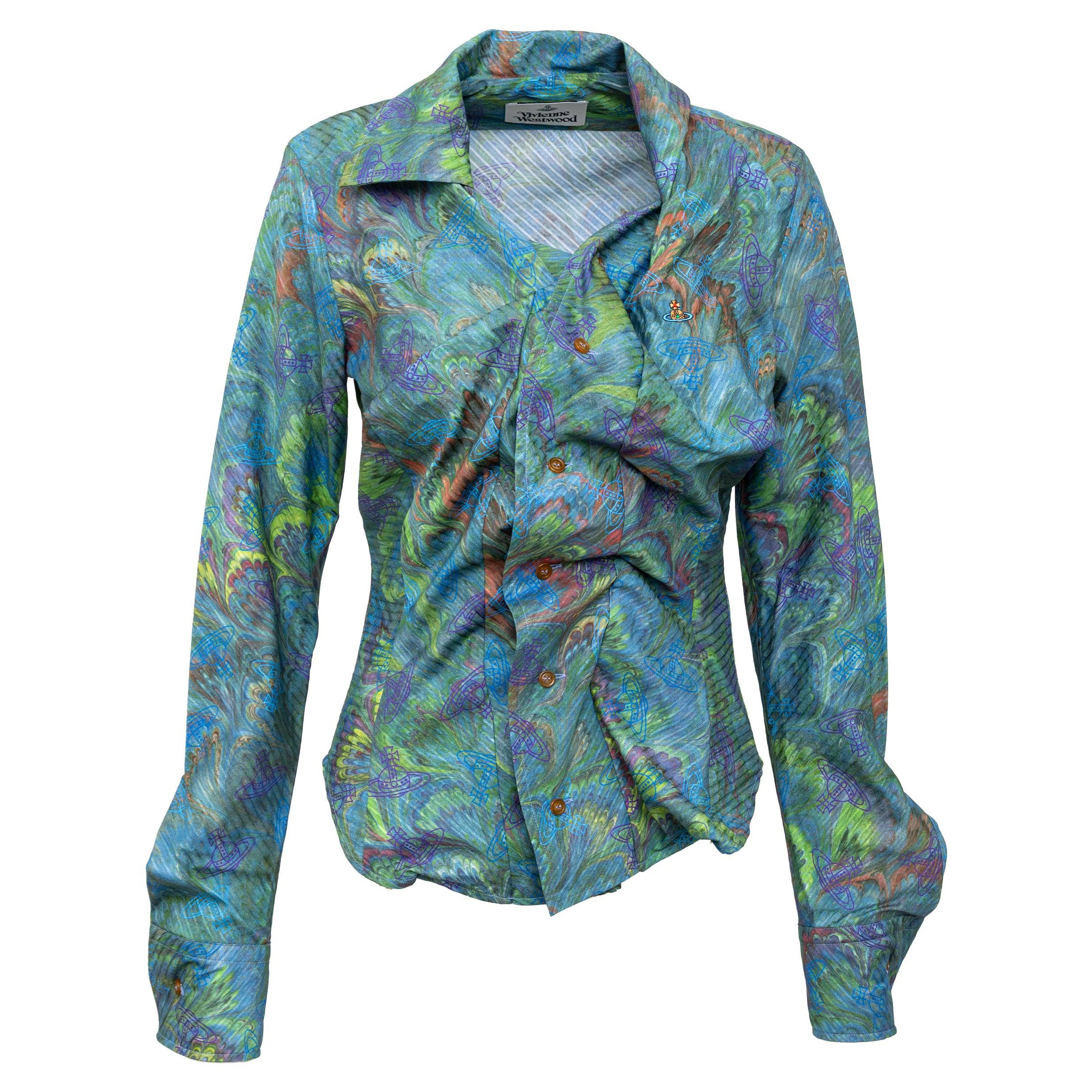 Vivienne Westwood Florentine Print Drunken Shirt - '10s For Sale