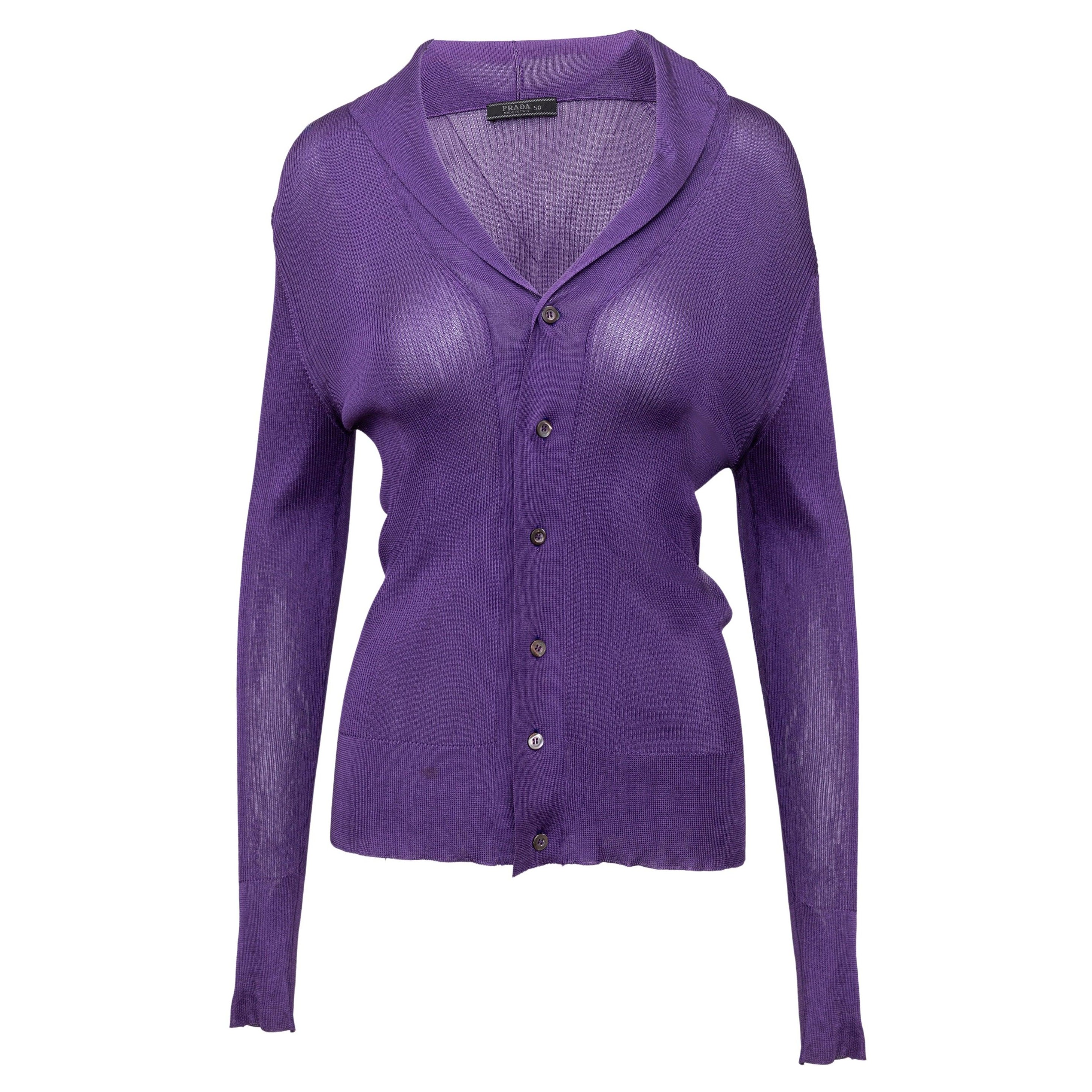 Prada Silk Ribbed Top - '10s For Sale