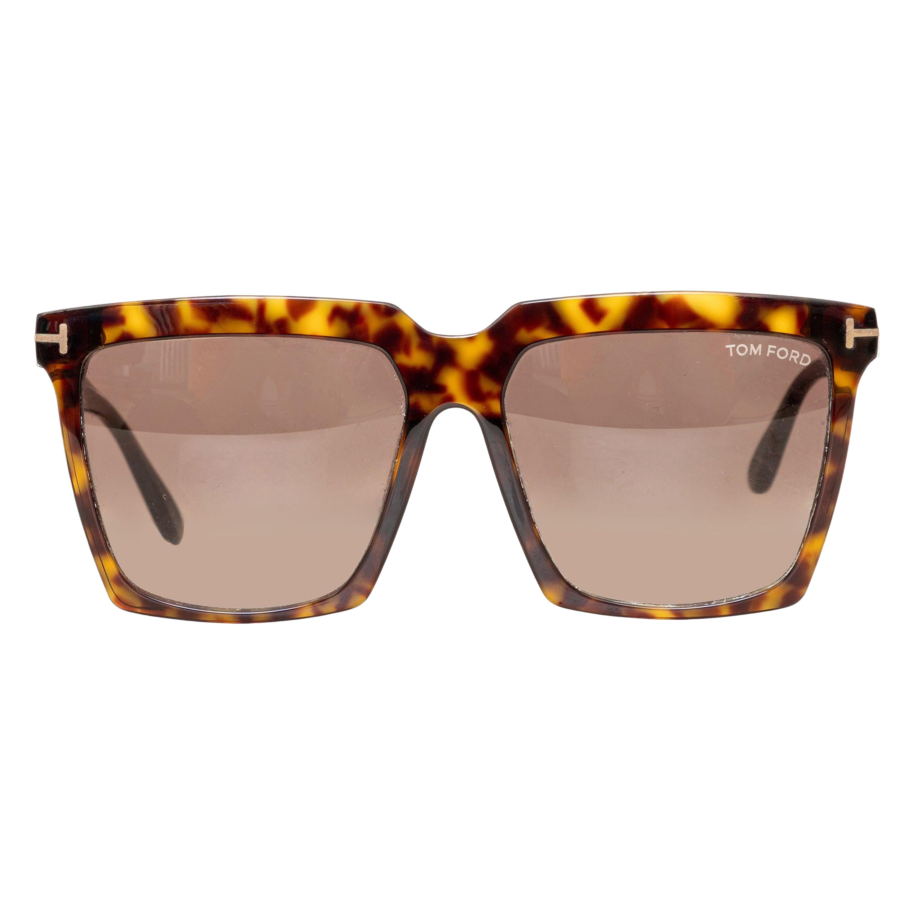Lunettes de soleil carrées Tom Ford Sabrina - '20s en vente