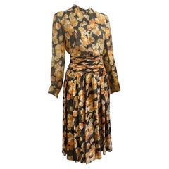 90s Giorgio Armani Floral Skirt Set