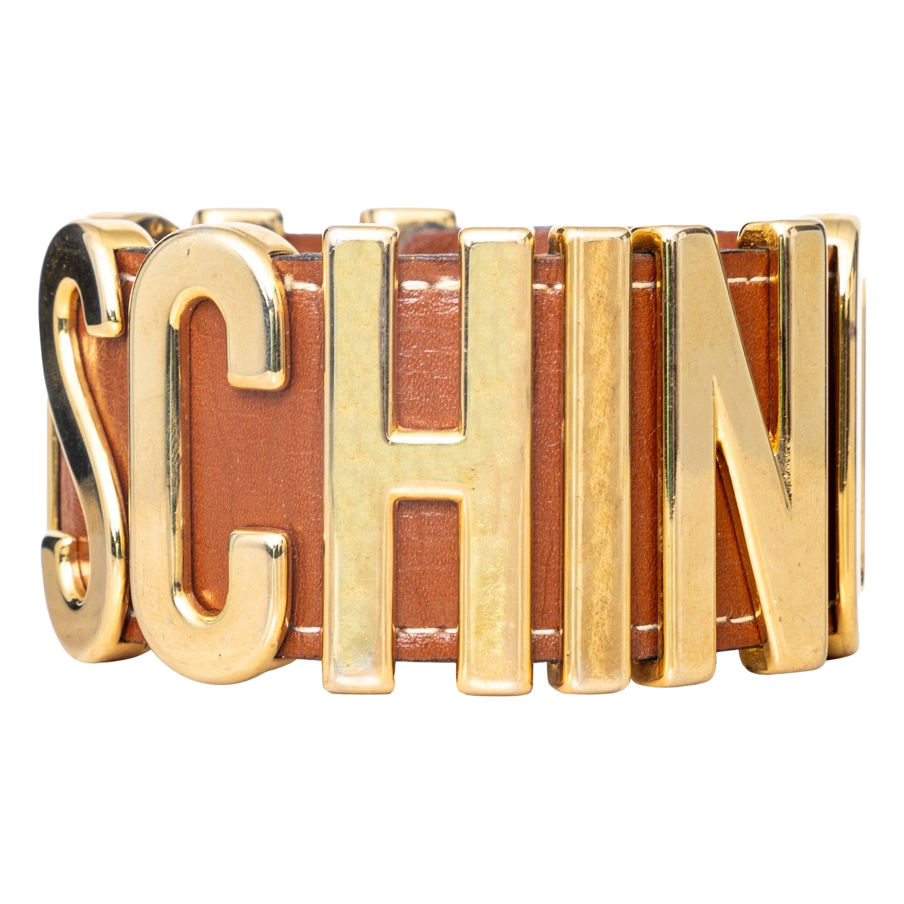 Moschino Logo Cuff Bracelet - '10s For Sale