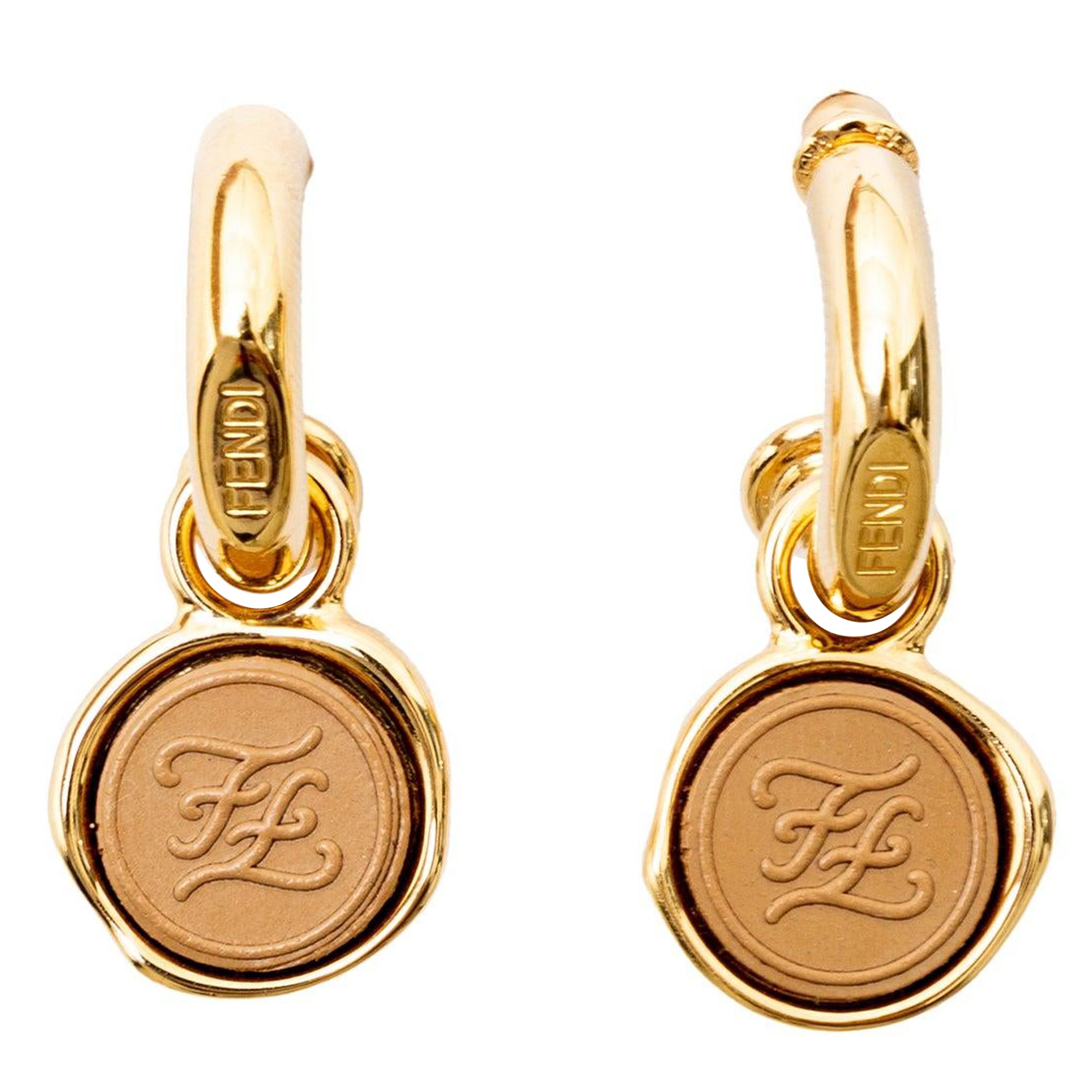 Fendi Karligraphy Drop Earrings - '10s For Sale