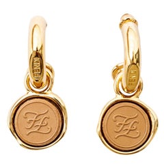 Fendi Karligraphy Drop Earrings - '10s