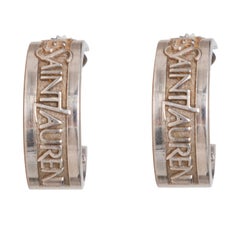 Yves Saint Laurent Vintage Namesake Hoop Earrings - '90s