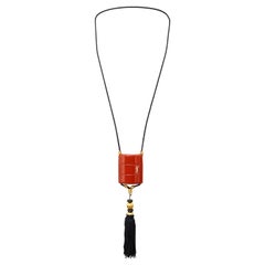 Yves Saint Laurent Vintage Opium Perfume Tassle Necklace - '80s