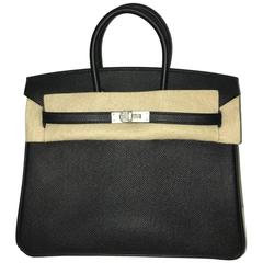 Hermes Birkin 25 Black & Silver Bag Review