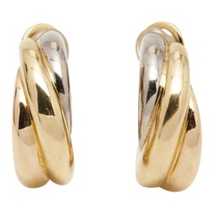 Cartier Trinity 18k Three Tone Gold Earrings
