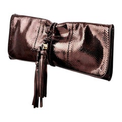 Nuova pochette Gucci Malika Large Python in bronzo e peltro Primavera 2011