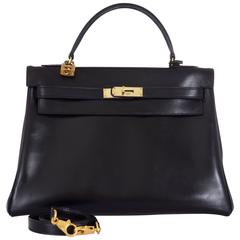 HERMES Kelly Bag 32cm Box with Gold hardware Stunning combo