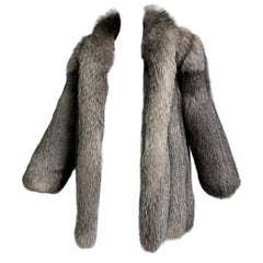 Vintage Crystal Fox Fur Coat/ Jacket