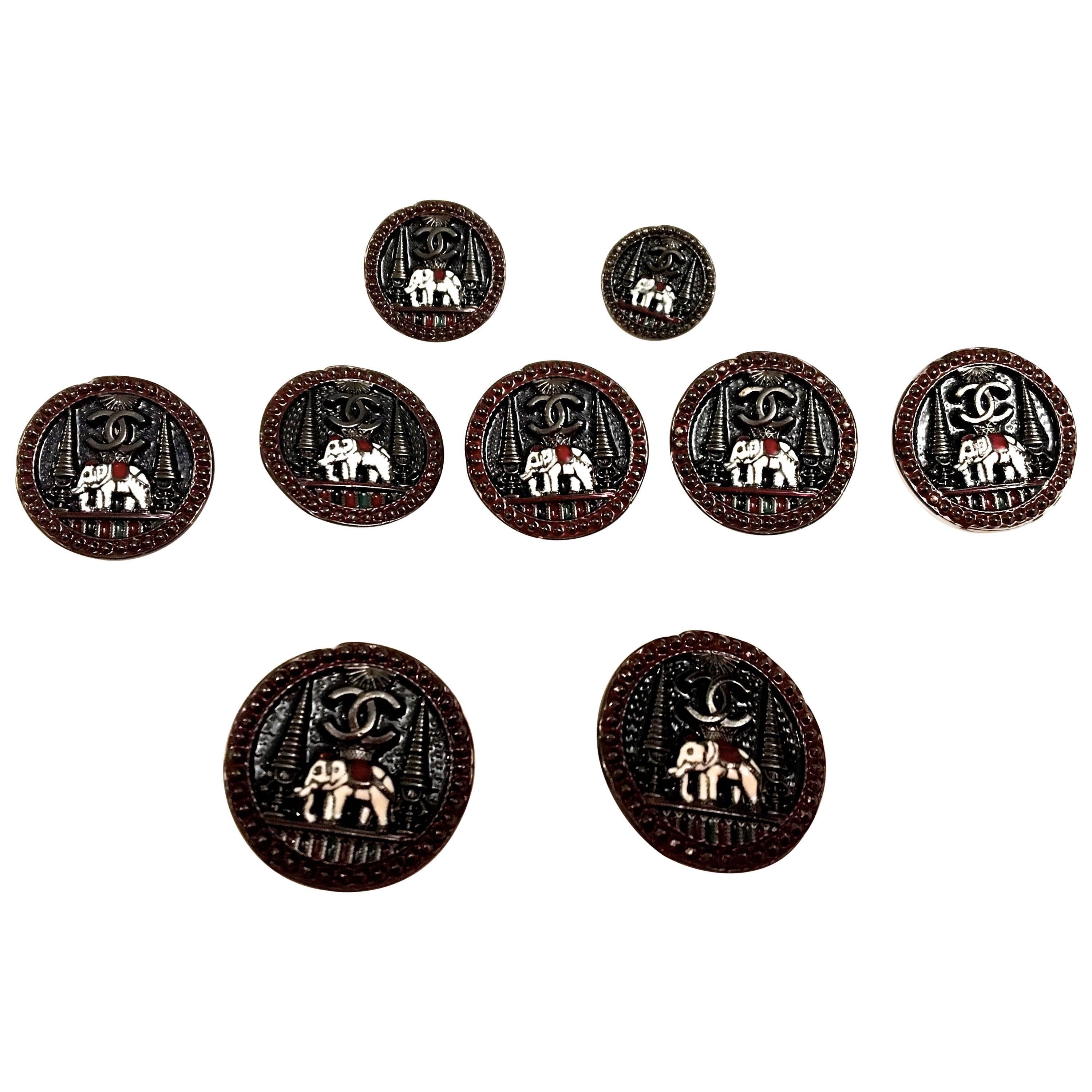 Set of 9 Chanel Buttons For Sale