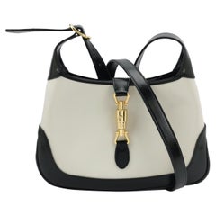 Gucci Jackie 1961 Bolso pequeño de piel blanco y negro