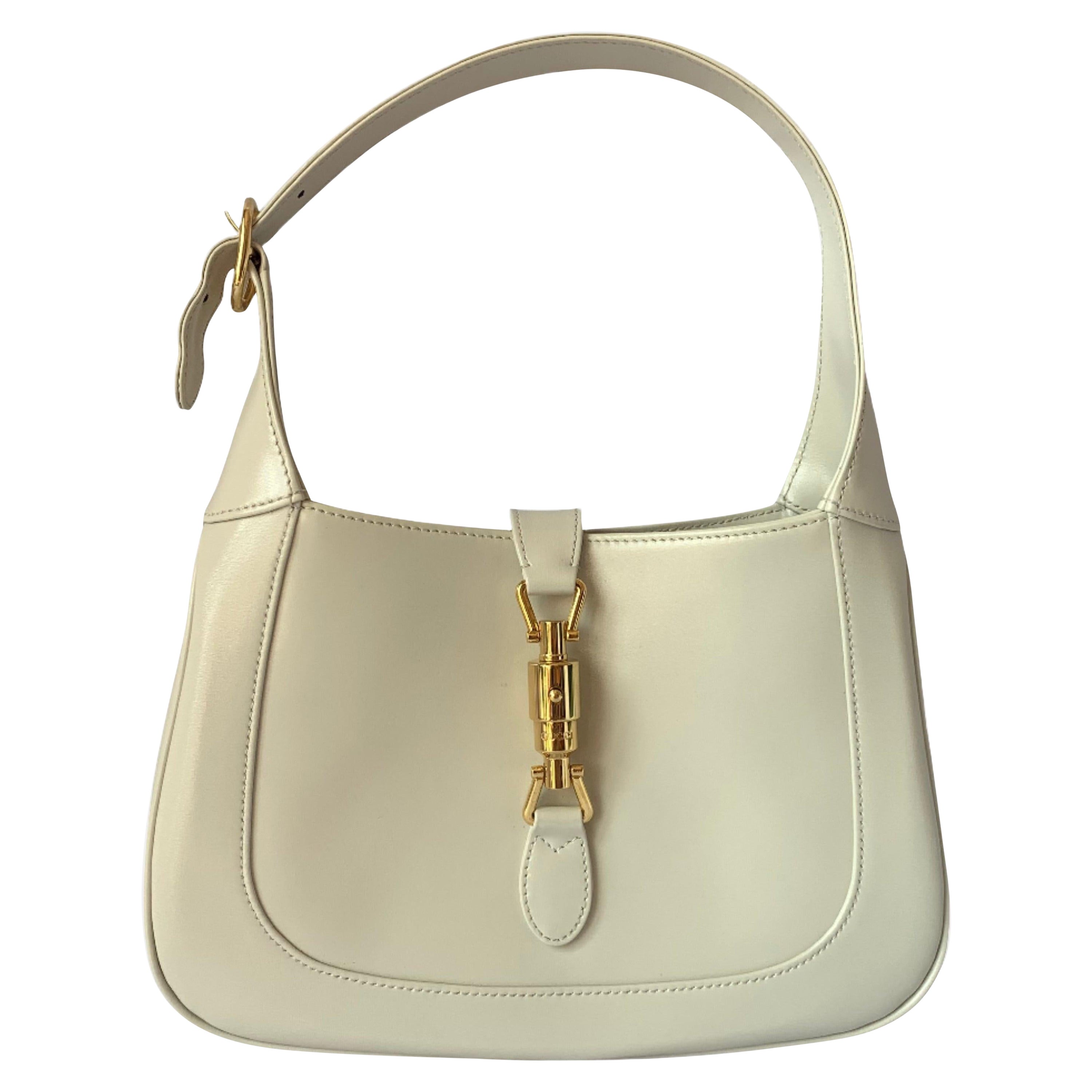Gucci Jackie 1961 Small Leather Bag White without Strap For Sale