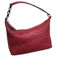 Bottega Veneta Sloane Shoulder Bag Burgundy Red Small 25cm