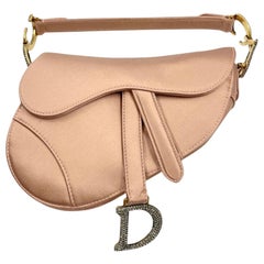 Dior Sattel Mini-Mini-Seidenschal Rosa mit Kristallen