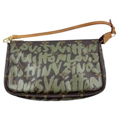Louis Vuitton Pochette Accessoire Monogram Green Graffiti Clutch