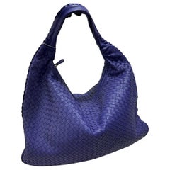 Bottega Veneta Hobo Bag Large Purple Leather 50cm