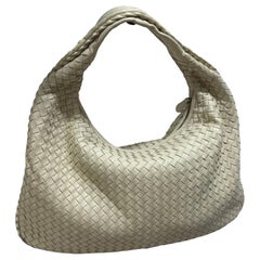 Bottega Veneta Hobo Bag Large Leather Milk White 47cm