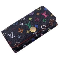 Louis Vuitton Black Murakami Multicolor Multicles 4 Key Case Holder