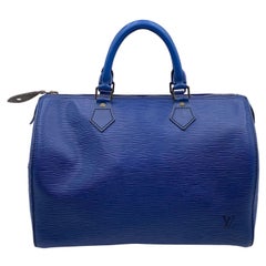 Bolso Louis Vuitton Toledo Azul Epi Piel Speedy 30 Boston Bag