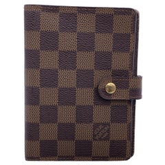 Louis Vuitton Vintage Damier Ebene Canvas 6 Ring Agenda Cover PM