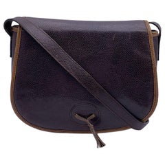 Fendi Vintage Brown and Beige Leather Crossbody Shoulder Bag