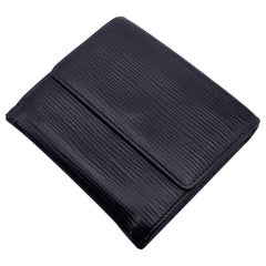 Louis Vuitton Vintage Black Epi Leather Elise Compact Wallet