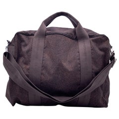 Borsa da viaggio in tela con occhio di pernice di colore marrone di Borbonese