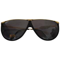 1990s Safilo Black & Gold Sunglasses 6