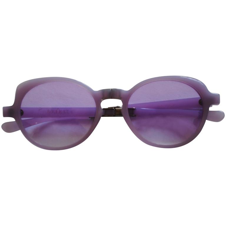 1990s Bouquet Light Purple Foldable Sunglasses at 1stDibs