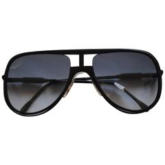 1990s Alitalia Black Sunglasses 9