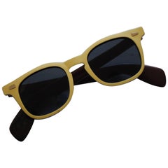 1990s Bollé Yellow and Brown Sunglasses