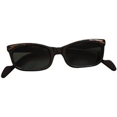 1990s Brevetti for Ratti Dark Purple Sunglasses 5