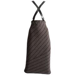 Alaia high waisted knitted skirt with leather harness, circa 1987 8