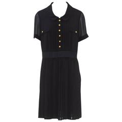 Chanel Pleated Little Black Dress