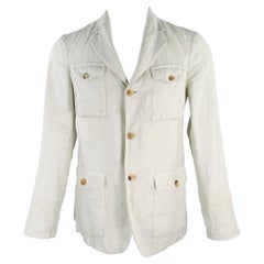 BOGLIOLI Size 34 Sage Green Linen Single Breasted Jacket