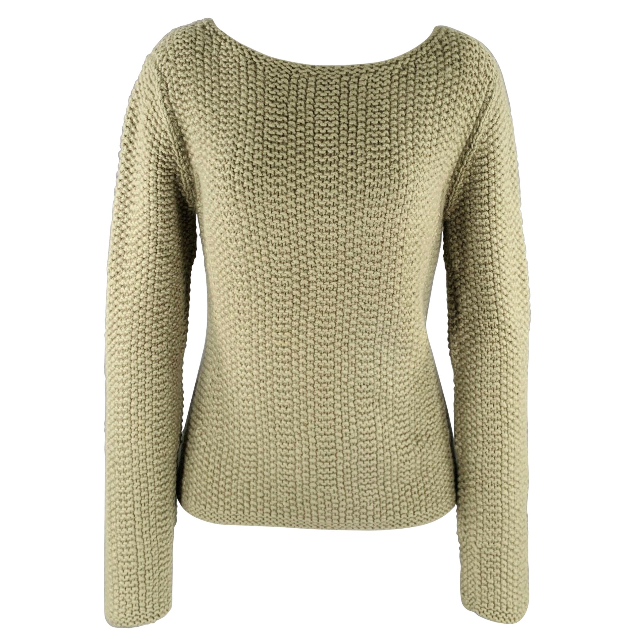 TSE Size M Sage Green Chunky Knit Pullover