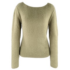 TSE Size M Sage Green Chunky Knit Pullover (Pull en tricot épais)