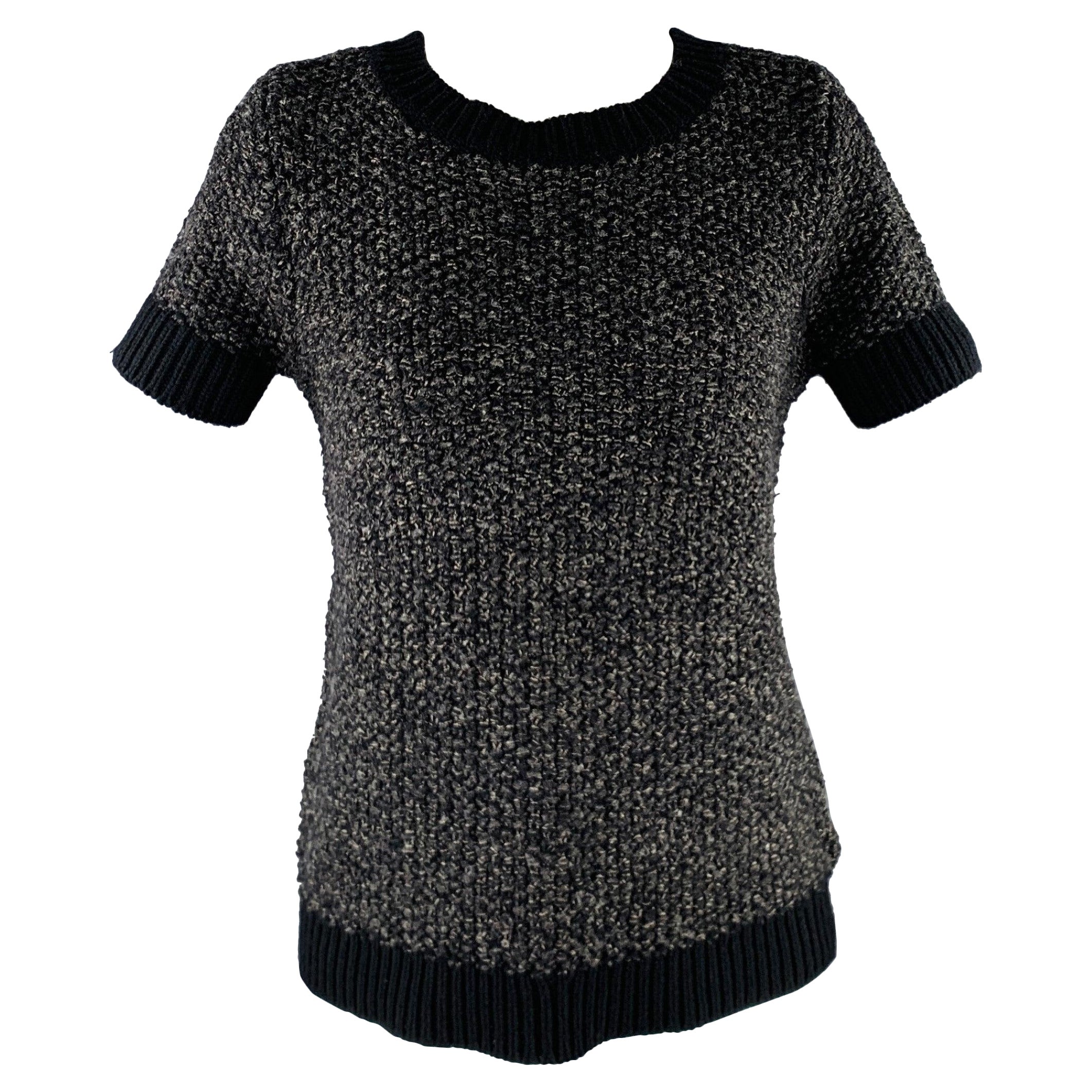 TSE Talla S Negro Carbón Mezcla de Lana Jersey de Manga Corta en venta