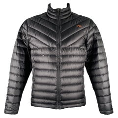 KJUS Size XL Black Quilted Polyester Zip Up Jacket
