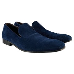 DONALD J PLINER - Mocassins en daim bleu marine taille 8
