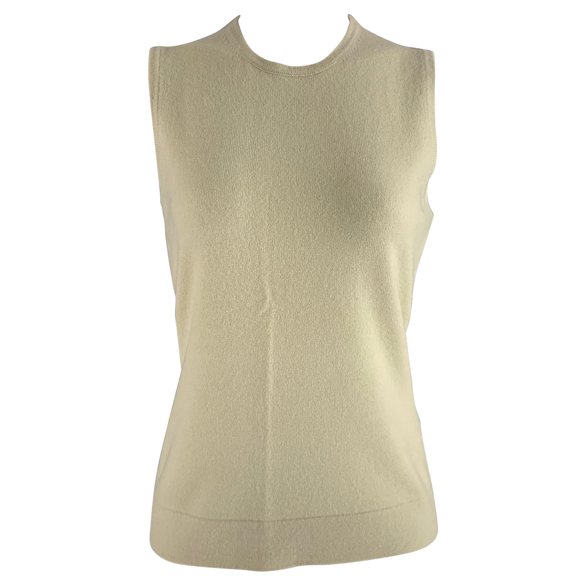 TSE Size M Green Sage Sleeveless Casual Top For Sale