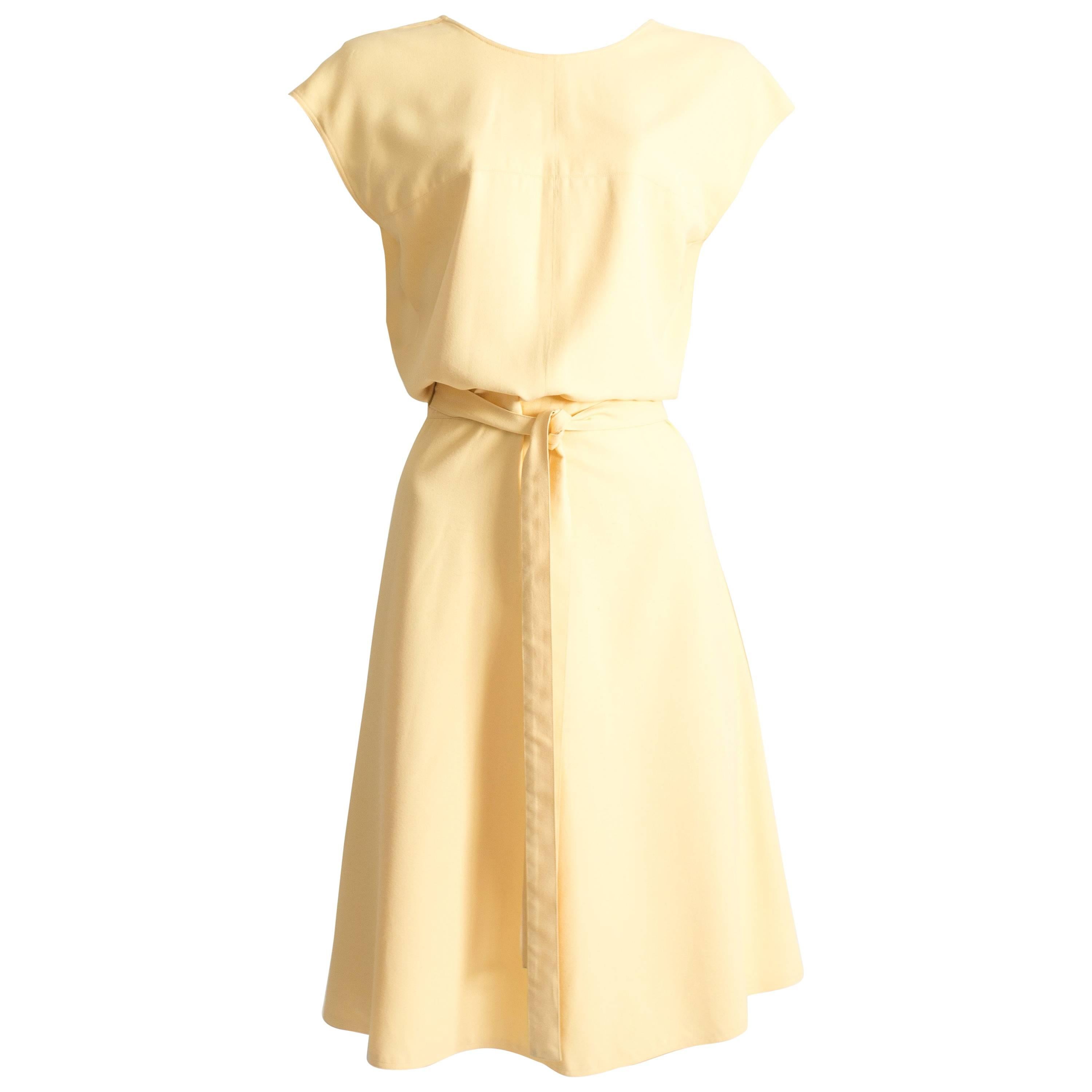 Alaia yellow cotton summer wrap dress, SS 1990