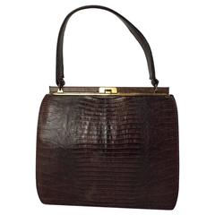 50s Roos Atkins Brown Lizard Handbag